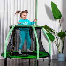 Батут для детей с защитной сетью JUMP KIDS D=120 см зеленый DR-303