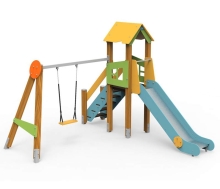 Игровой комплекс для детской площадки с горкой и качелями АФ-126