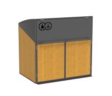 Контейнерный шкаф для ТБО «Модуль» с деревянным фасадом АФ-393