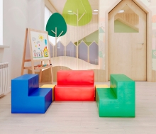 Набор мягкой игровой мебели для детского сада "Диванчики" VT511