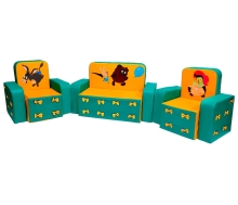 Набор мягкой мебели для детей "Винни-Пух" (диванчик + 2 кресла) ДУ457