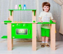 Раскладная игровая мини-кухня с аксессуарами, выcота 79 см, цвет мятный PR-97