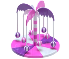 Игровая карусель для детской комнаты "Пальма" фиолетовая ФР-137