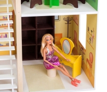 Деревянный кукольный домик "Поместье Шервуд", с мебелью 16 предметов в наборе, для кукол 30 см PR-114