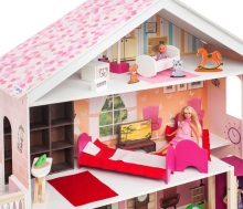 Деревянный кукольный домик с мебелью "Мечта" PR-116