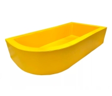 Сухой бассейн прямоугольный с закругленным углом, цвет желтый ЛА605