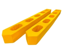 Мягкие игровые лыжи для эстафеты для 5 человек, длина 250 см, цвет желтый ЛА636