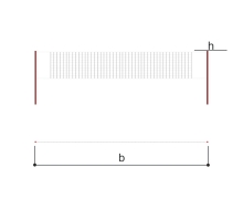 Волейбольная сетка со стойками h=2675 мм PA829