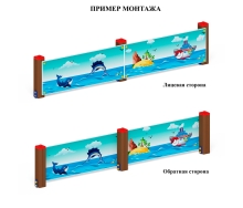 Ограждение из фанеры и бруса "Морской" СК-204