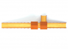 Зимняя горка Савушка Зима 7/4, скат h1 = 1,5 м, h2 = 2,3 м СВ-43 