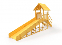 Зимняя горка деревянная Cавушка Зима Wood 5/1, скат h = 1,5 м СВ-48