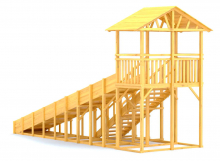 Зимняя горка деревянная Cавушка Зима Wood 6/1, скат h = 2,6 м СВ-49