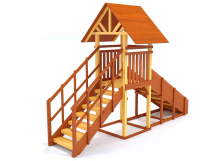 Зимняя горка деревянная Cавушка Зима 5, скат h = 1,5 м СВ-51