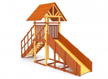 Зимняя горка деревянная Cавушка Зима 5, скат h = 1,5 м СВ-51