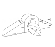 Набор мягких модулей с горкой, тоннелем и эллипсом ЛА699