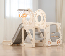 Игровой комплекс с горкой UNIX Kids "Супер Автобус", цвет серый UN-02