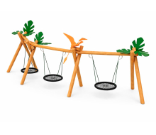 Качели-гнездо на брусе «Птеродактиль» 3 места АФ-624