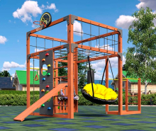 Игровой комплекс для подростков Савушка КУБ-1 (цвет махагон) СВ-63