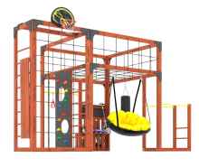 Спортивно-игровой комплекс для подростков Савушка КУБ-2 (цвет махагон) СВ-70