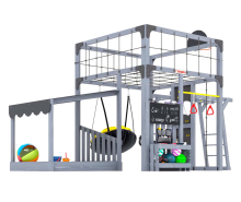 Спортивно-игровой комплекс для подростков Савушка КУБ-4 (цвет серый) СВ-69