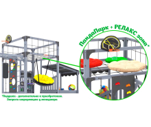 Спортивно-игровой комплекс для подростков Савушка КУБ-4 (цвет серый) СВ-69
