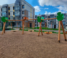 Качели-гнездо на брусе «Птеродактиль» 3 места АФ-624