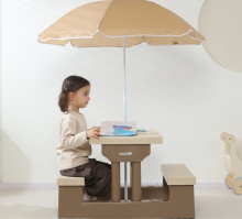 Стол садовый детский с зонтом "Сад" UNIX Kids, цвет бежевый UN-36