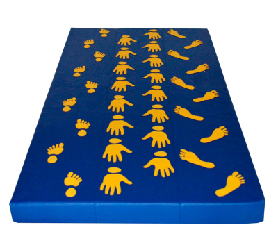 Мат гимнастический со следочками 200х100х10 см АК-73