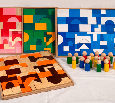 Цветной деревянный напольный конструктор НЛ145