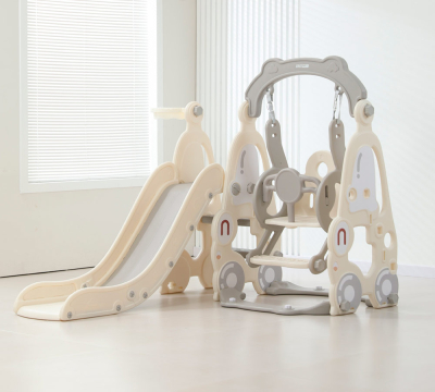 Горка с качелями UNIX Kids "Машина", цвет серый UN-10