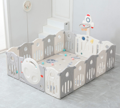 Манеж детский UNIX Kids "Величайший Космос", размер 200x200 см, цвет серый UN-13