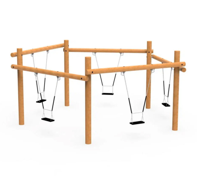 Коллективные качели на брусе, 5 мест АФ-622