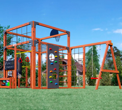 Спортивно-игровой комплекс для подростков Савушка КУБ-6 (цвет махагон) СВ-66