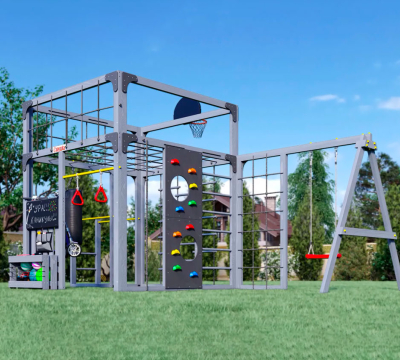 Спортивно-игровой комплекс для подростков Савушка КУБ-6 (цвет серый) СВ-68