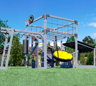 Спортивно-игровой комплекс для подростков Савушка КУБ-4 (цвет серый) СВ-69