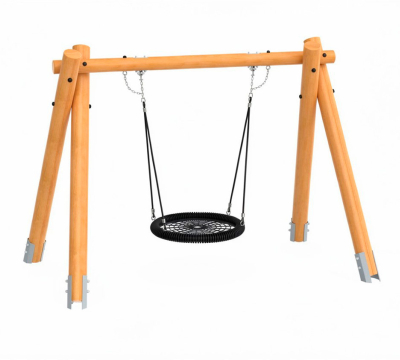 Качели на брусе «Салют с подвесом гнездо» одинарные АФ-619