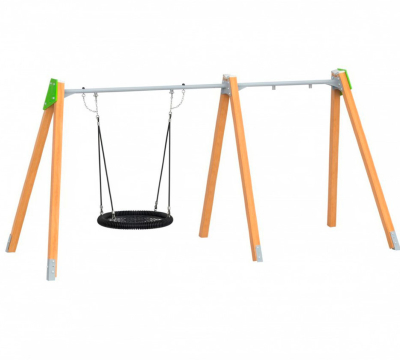 Качели на брусе «Гнездо + 1 подвес», 1 подвес на выбор АФ-616