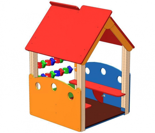 Детский игровой домик деревянный DZ61