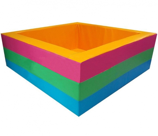 Сухой бассейн квадратный трехцветный 150*150*36 см ЛА40