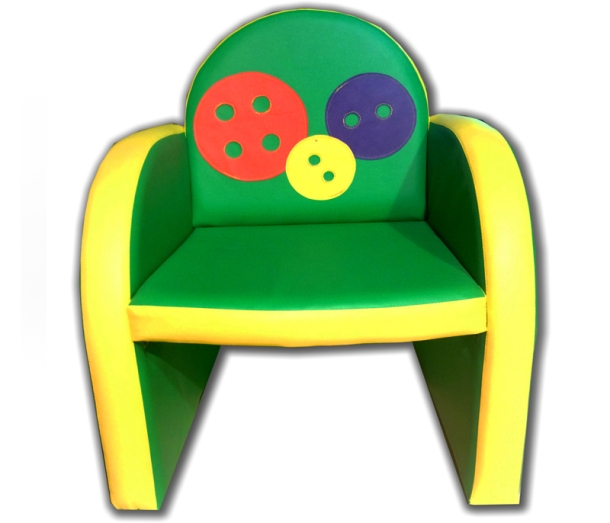 Мягкое каркасное кресло "Пуговки" с аппликацией МЛ105