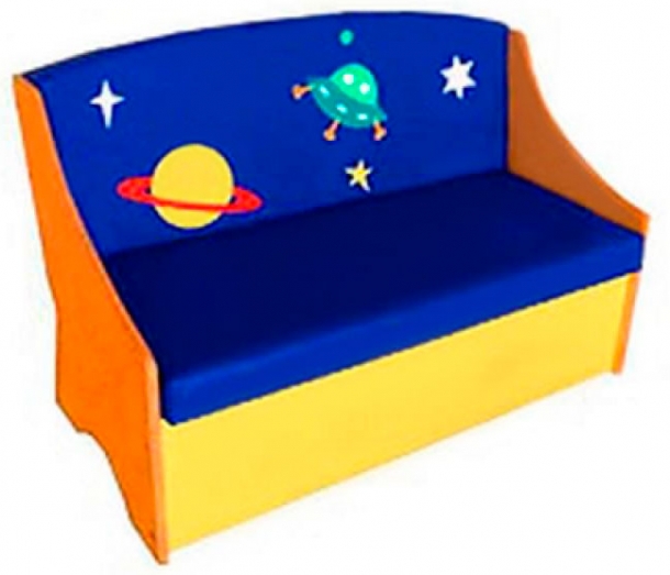 Диван для детского сада на деревянном каркасе Космос НЛ-7