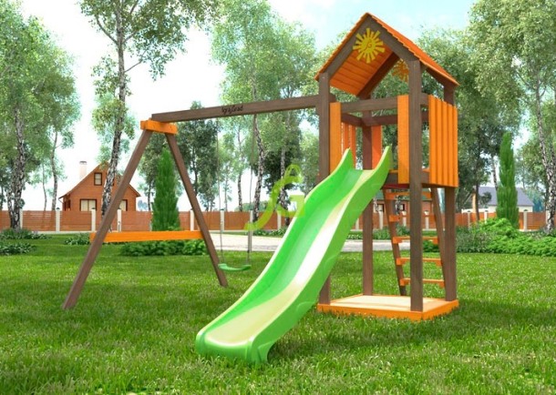 Детская деревянная площадка "Игра" ИД43