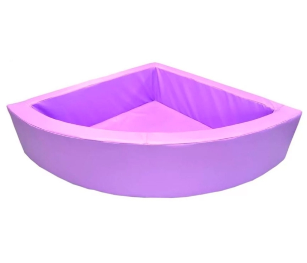 Детский сухой бассейн угловой R140xH40-R200xH40 светло-сиреневый ЛА521
