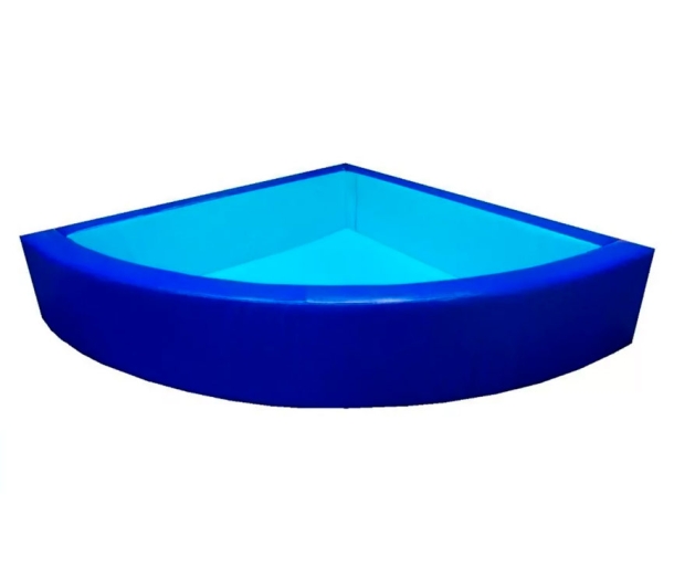Детский сухой бассейн угловой R140xH40-R200xH40 синий/голубой ЛА477