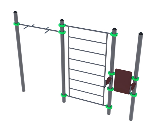 Спортивный комплекс для воркаута с турниками и брусьями 0.43 ДВ413