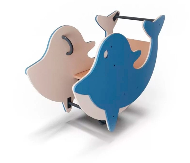 Детская качалка на пружине "Дельфин" ДВ39