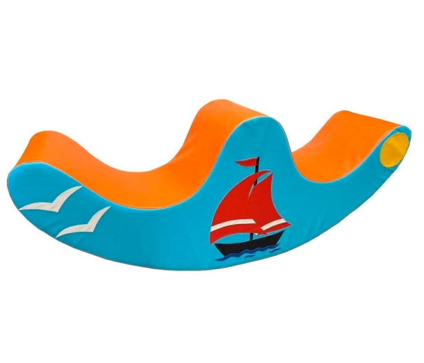 Детская качалка мягкая двойная "Кораблик" ЛА654