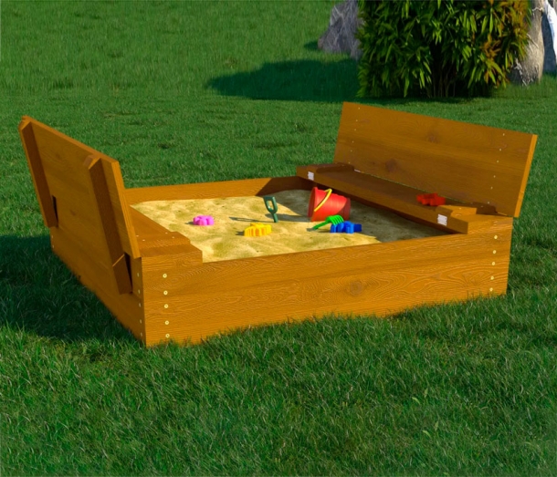Песочница с крышкой-скамейками Сава 2 CB-35
