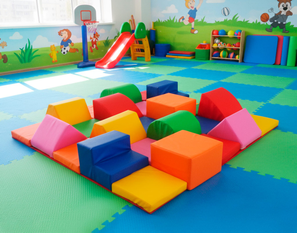 Мягкий спортивный модуль Разноуровневый ковер НЛ70