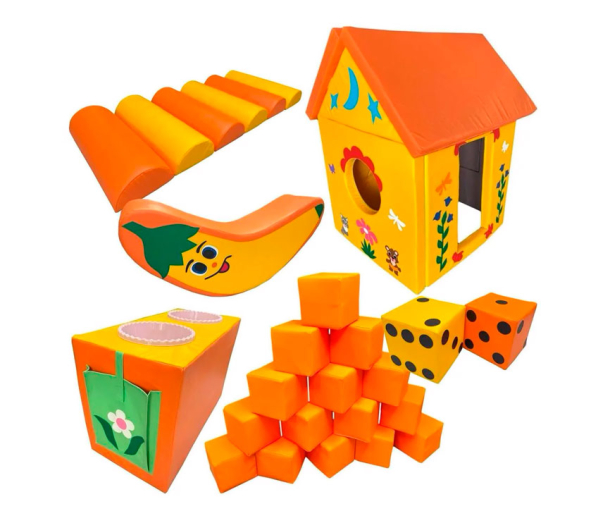 Набор мягких модулей для игровой комнаты "Цветочный" ЛА694